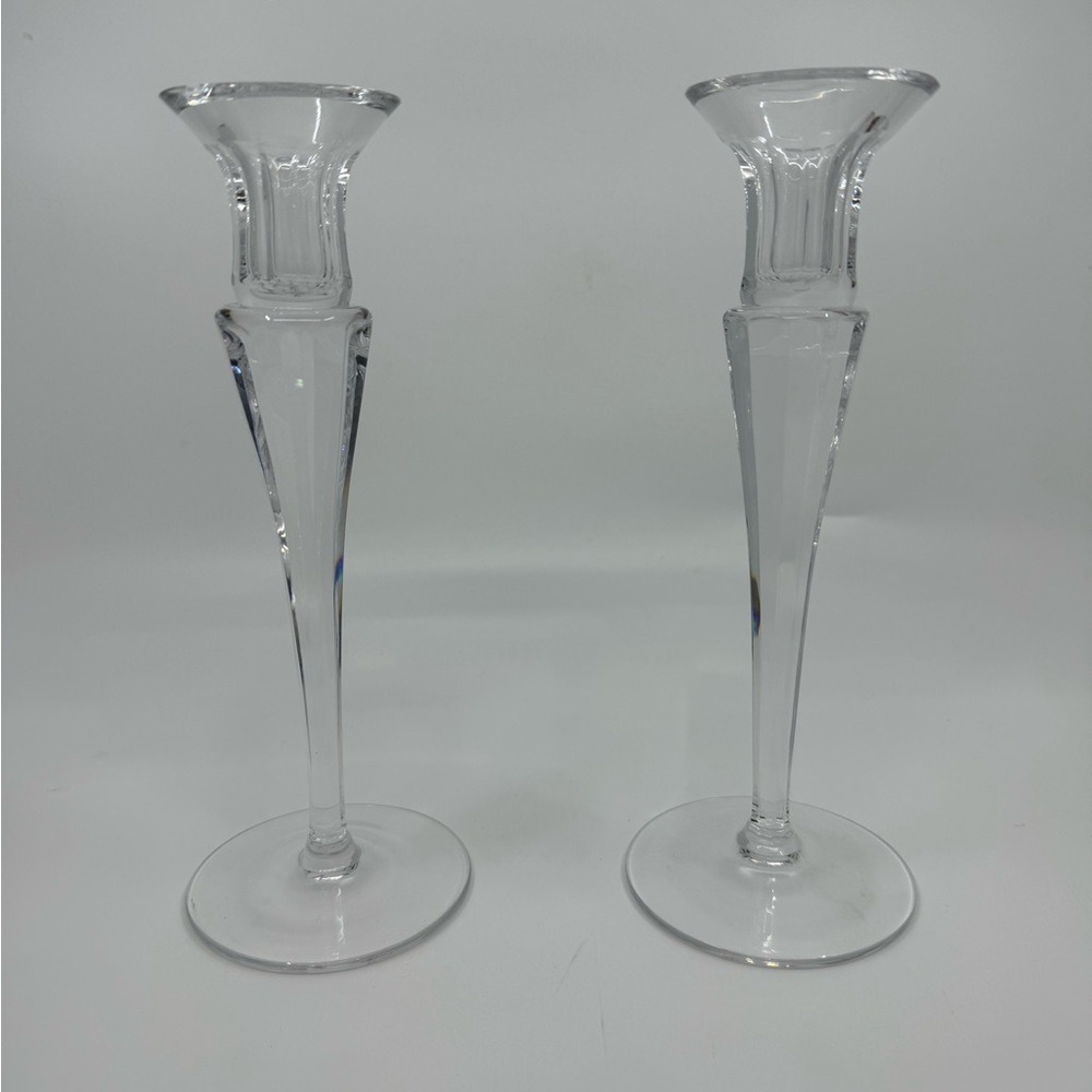 Astral Peerage Single Light Crystal Candlesticks Set Of 2